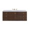 James Martin Vanities Amberly 60in Single Vanity, Mid-Century Walnut w/ 3 CM Carrara Marble Top 670-V60S-WLT-3CAR - alternate 7